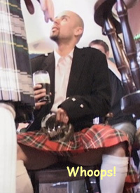 A crowded bar and a hunky kilted target to train my hidden camera on and snap all that was hidden under his tartan. - Gallery 141